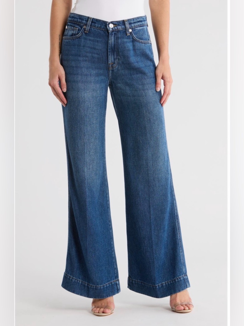 7 For All Mankind Dark Modern Dojo HighWaist Flare in Centreville